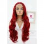 НОВА дълга червена на вълни перука ЛЕЙС ФРОНТ Летиша- ОТЛИЧНО КАЧЕСТВО!, снимка 1