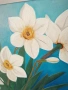 Рисувана картина Нарциси, 45/45, рамка, снимка 4