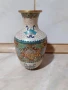 Cloisonne Клоазоне стара ваза бронз клетъчен емайл, снимка 4