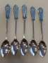 ССребърни 84 руски лъжички с емайл за чай или кафе-120 лв за брой,сребро 84, снимка 10