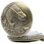 2. Красив Джобен часовник с риба риболов рибар улов въдица риболовец fishing, снимка 4