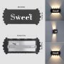 Черен модерен LED стенен аплик "Sweet", 10W, снимка 2