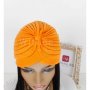 Тюрбан за коса едноцветен оранжев, снимка 5
