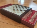 Стъклен шах в луксозна дървена кутия, снимка 2