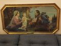 Винтидж картина,икона Светото семейство, Исус, Мария и Йосиф. , снимка 8