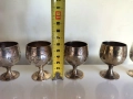 Прекрасен Комплект Стари Бронзови Чашки-EPNS, снимка 8