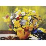 Диамантен гоблен Ваза с букет цветя, 50х40 см, Модел 40 Код: 27014340, снимка 1 - Гоблени - 43353462