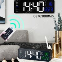 Електронен часовник с голям лед дисплей и дистанционно, снимка 3 - Стенни часовници - 43771025