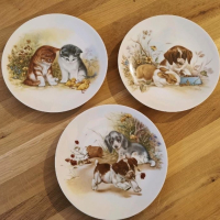 Комплект от 3 чинии за стена  с животни* , снимка 1 - Чинии - 44872567