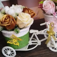 Декоративни колела със сапунени цветя, снимка 8 - Подаръци за жени - 39639620