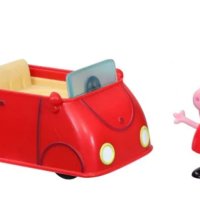 Оригинална фигурка Peppa Pig с малка червена кола / Hasbro, снимка 3 - Фигурки - 43180160