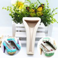 3D дамски XXL супер висок ток за обувка силиконов молд декорация украса фондан торта мъфини и др, снимка 3 - Форми - 20355253