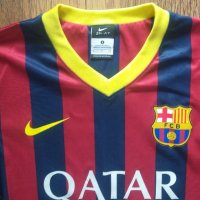 Nike Barcelona Mens SS Home Shirt - страхотна футболна тениска КАТО НОВА, снимка 9 - Тениски - 32635620