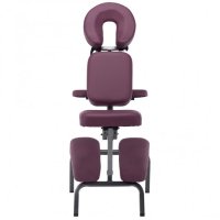 Стол за масаж, изкуствена кожа, бордо, 122x81x48 см, снимка 2 - Друго търговско оборудване - 40299406