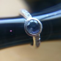  Сребърен пръстен с танзанит, снимка 1 - Пръстени - 26273260