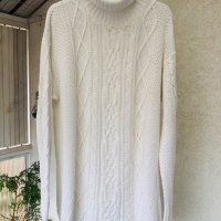 Красив модерен пуловер,памук, снимка 2 - Блузи с дълъг ръкав и пуловери - 26935144