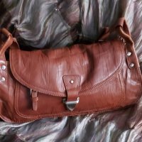 Винтидж чанта от естествена кожа / genuine leather handbag, снимка 17 - Чанти - 43360340