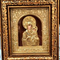 Златна икона Богородица, снимка 3 - Икони - 33555851