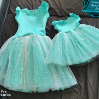 Комплект дамска и детска рокля, снимка 1 - Бебешки рокли - 37563523