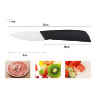 Керамични ножове 4 броя с белачка и поставка, снимка 3 - Аксесоари за кухня - 39073538