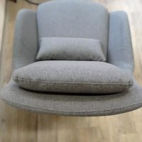 Кресло / фотьойл тапицирана седалка и обелeгалка Ademis внос от Германия, снимка 2 - Дивани и мека мебел - 38446982