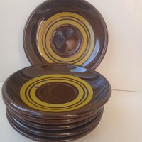 Български Порцелан - комплект от 6 броя малки чинийки, снимка 1 - Чинии - 43493015