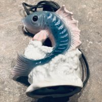 Порцеланова риба - лампа, снимка 2 - Антикварни и старинни предмети - 39311485