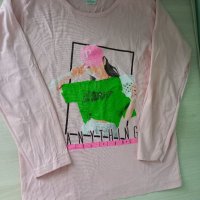 Блуза в бледо розово-без забележки и дефекти, памучна, снимка 1 - Детски Блузи и туники - 38122072