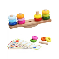 Дървена играчка за подреждане и баланс (004), снимка 1 - Образователни игри - 44857890