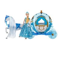Луксозна Кукла, Принцеса, с карета и кон, синя, снимка 2 - Кукли - 43955719
