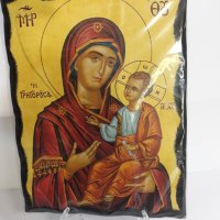 Голяма икона на Пресвета Майка Богородица Закрилница - Модел В - ръчна изработка ., снимка 9 - Икони - 37628772