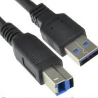 Кабели USB 3.0 Cable - Type Plug A to Type B Plug Adapter Cord - (1.8 Meters), снимка 1 - Кабели и адаптери - 28566207