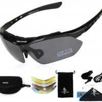 FREE SOLDIER Sports Sunglasses 5 in 1 Polarized Cycling Glasses for Men Women Tactical Military Glas, снимка 1 - Спортна екипировка - 33679319