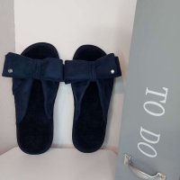 Италиански дамски чехли с отворени пръсти Inblu, Тъмносини, снимка 3 - Пантофи - 43579540