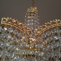 Кристален полилей стил Ампир, снимка 10 - Лампи за таван - 34737376