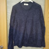 Син пуловер мохер, вълна и алпака М, снимка 1 - Блузи с дълъг ръкав и пуловери - 43340131