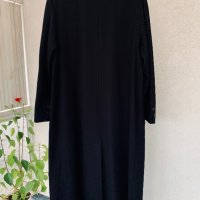Дълго черно модерно палто,80% вълна, снимка 4 - Палта, манта - 35519840