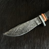 Среден ловен нож Marbles Horn Damascus MR460., снимка 3 - Ножове - 43779988