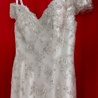 бюджетна булчинска рокля от луксозна дантела, снимка 7 - Сватбени рокли - 37339222