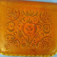 Старо дамско портмоне от естественна кожа, снимка 1 - Други ценни предмети - 38327381