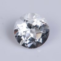 Бял топаз 1.00ct 6mm VVS кръгла шлифовка №2, снимка 1 - Други - 43302036