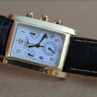 Швейцарски ръчен мъжки часовник "Longines'' хронограф кварц 18 карата , снимка 15 - Мъжки - 40566435