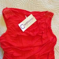 Червена дамска рокля Creations XS / S, снимка 4 - Рокли - 21641991