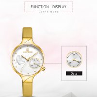 Дамски часовник NAVIFORCE Feminino Yellow/Gold 5001L GWY. , снимка 7 - Дамски - 34751955