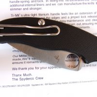 Сгъваем нож Spyderco Jot Singh Khalsa / Сгъваем нож Spyderco C94, снимка 6 - Ножове - 22641154