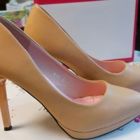 Дамски обувки от еко кожа , снимка 2 - Дамски обувки на ток - 35544378