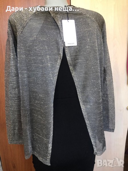 Луксозен златист топ на “MANGO” с отворен гръб, снимка 1