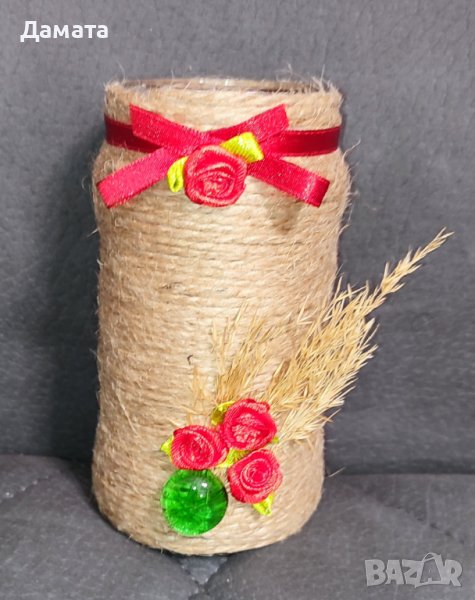 Ръчно, изработени и декорирани бурканчета и вази на различни цени , снимка 1