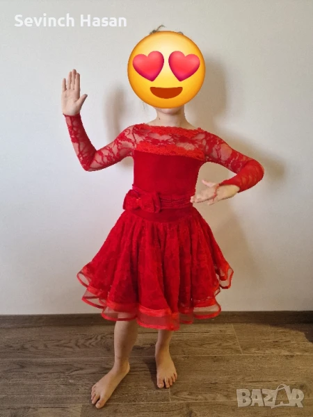 Детска рокля, подходяща за спортни танци или друг официален повод- 5 години, снимка 1