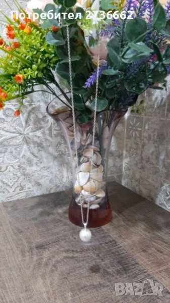 Нежен ланец с колие Перла., снимка 1